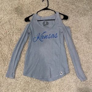 Gray Kansas JayHawks Top